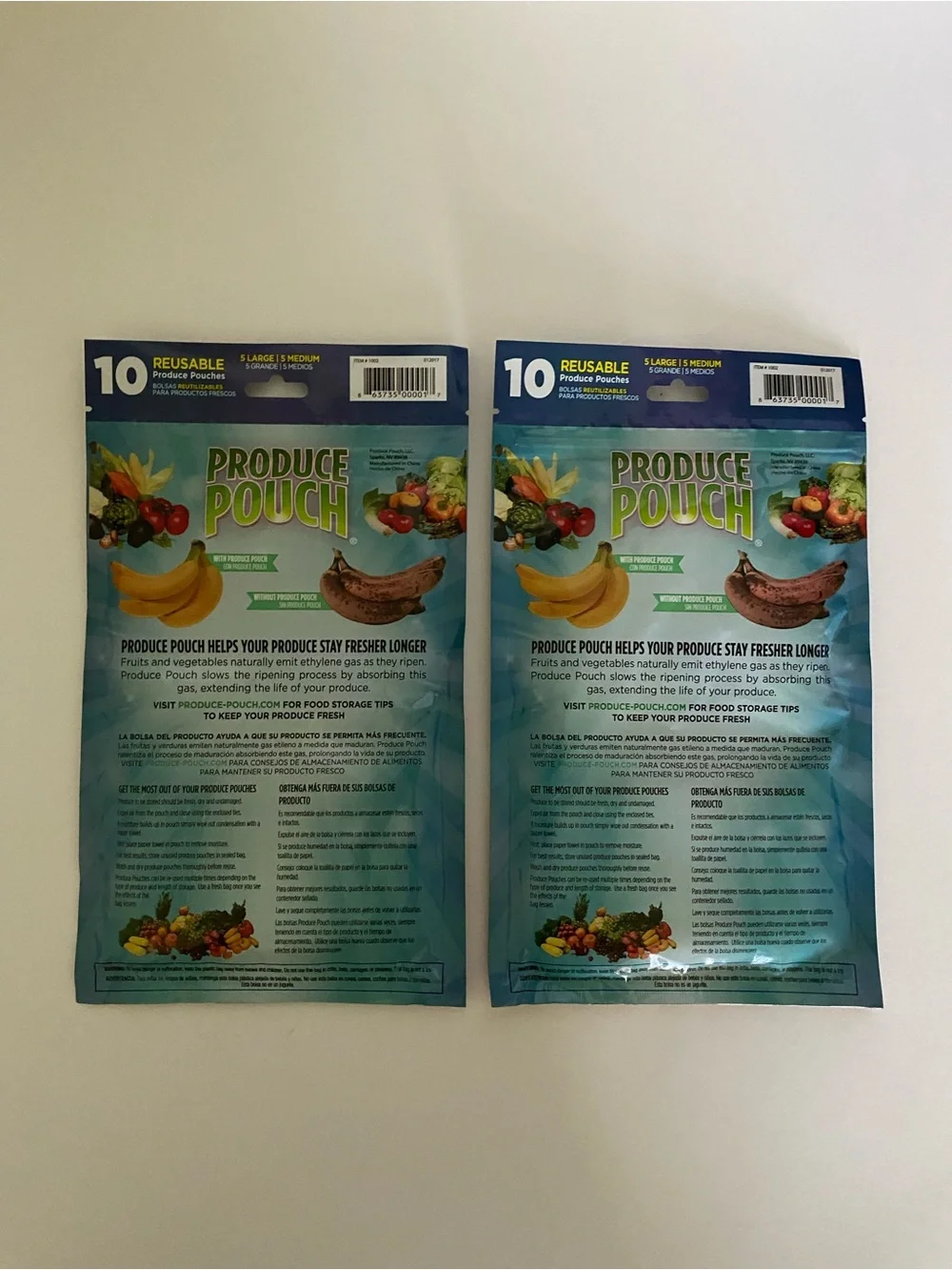 2 packs Reusable Produce Pouches